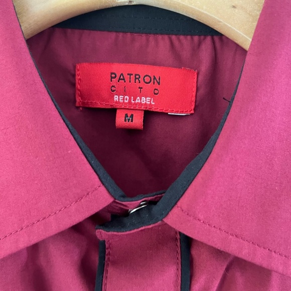 Patron Cito Maroon Floral & Horseshoe Embroidered Western Snap Button Shirt - Picture 4 of 11